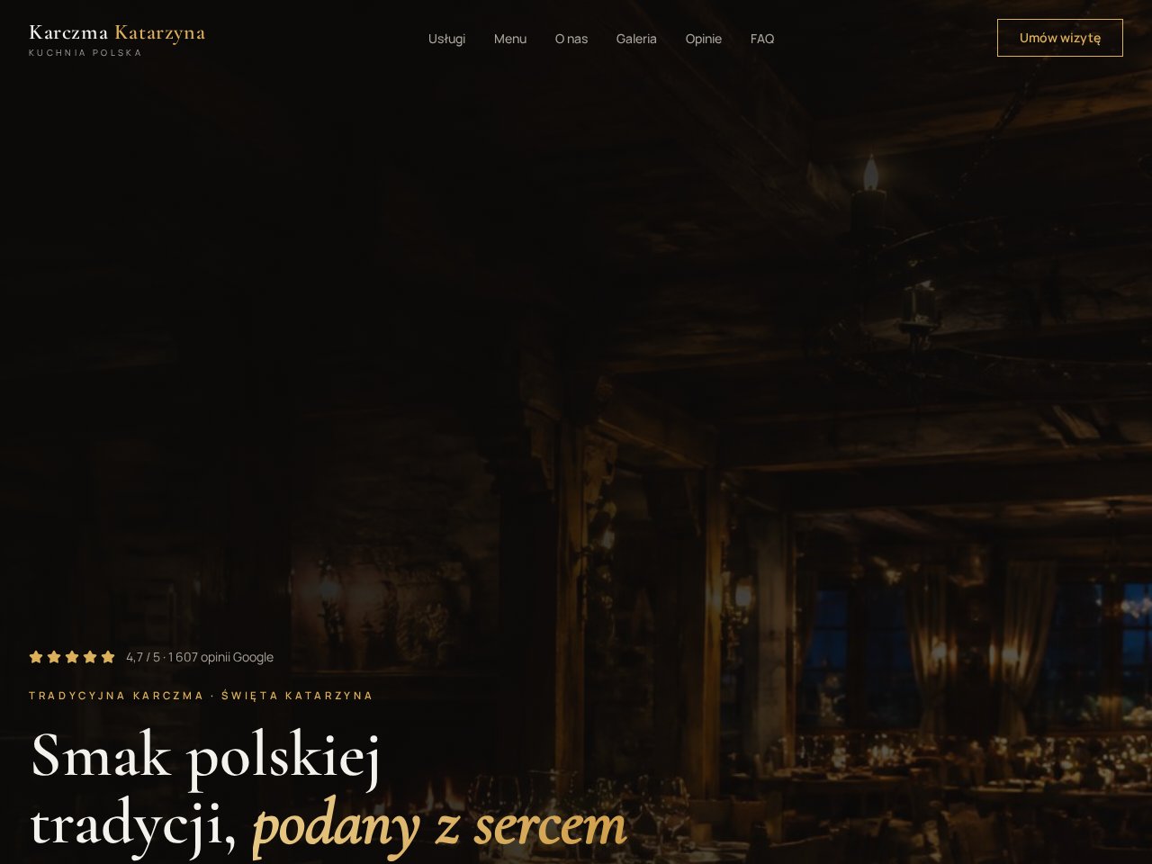 Karczma Katarzyna — podgląd strony