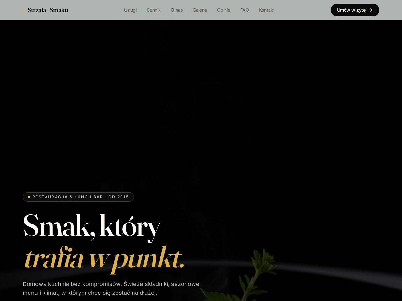 Strzała Smaku — podgląd strony